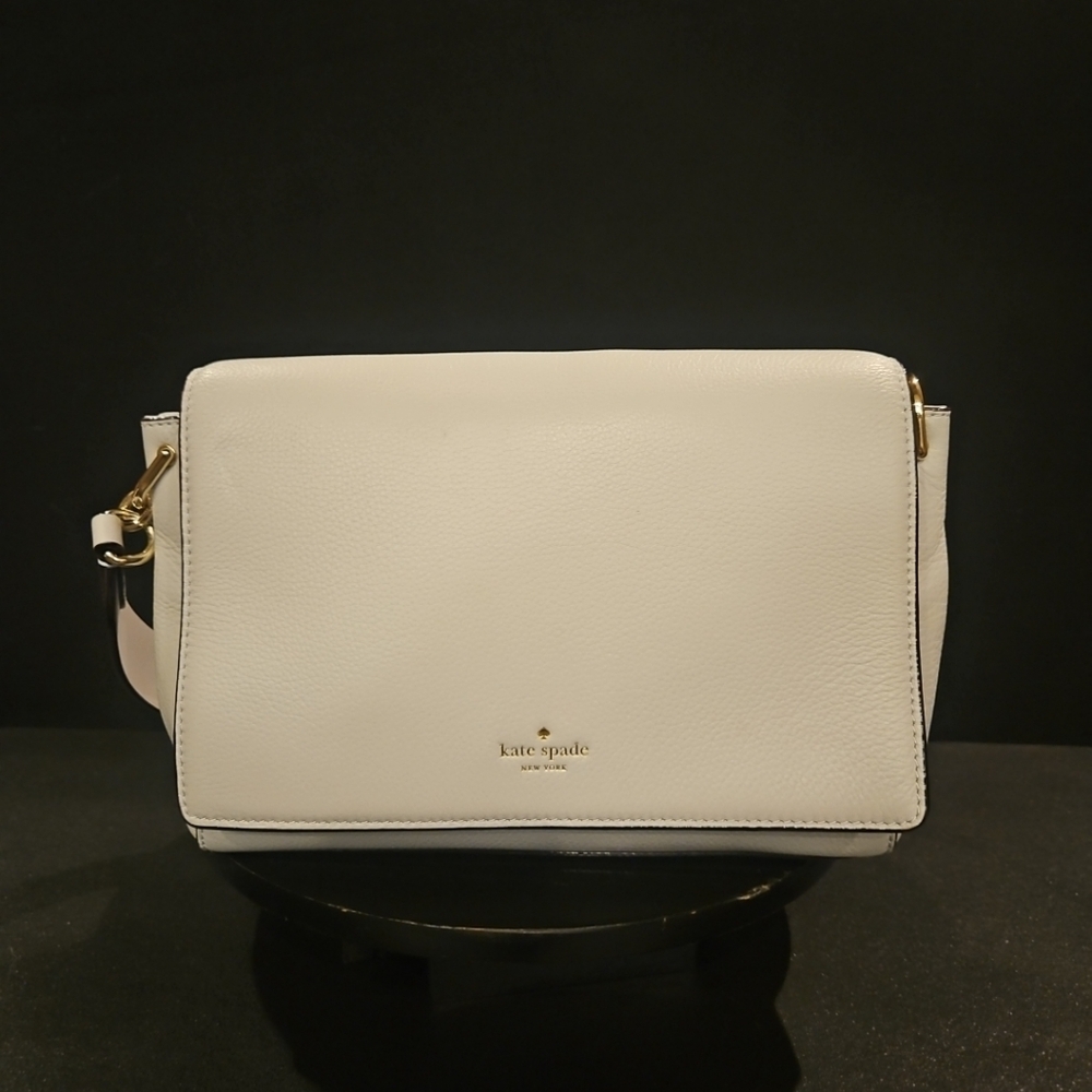 KATE SPADE LEATHER‎ SHOULDER BAG GREY